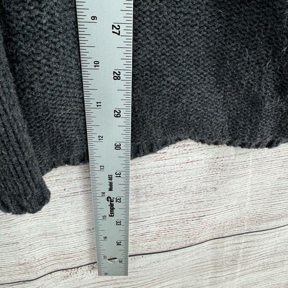 J. Jill PureJill Cashmere Blend Roll Neck Cardigan Sweater‎ Women's S Gray - Picture 8 of 8